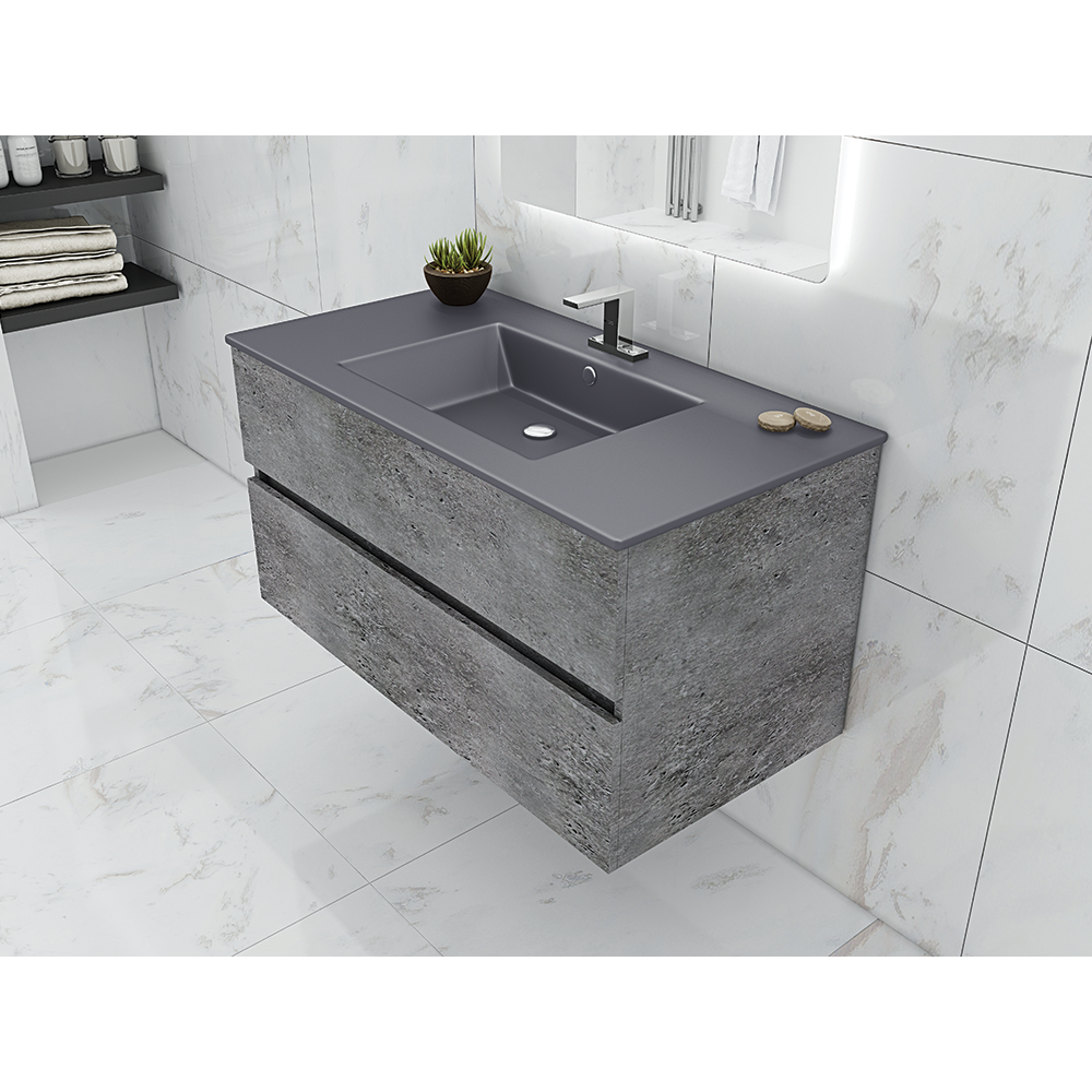 Concrete on sale bathroom vanity