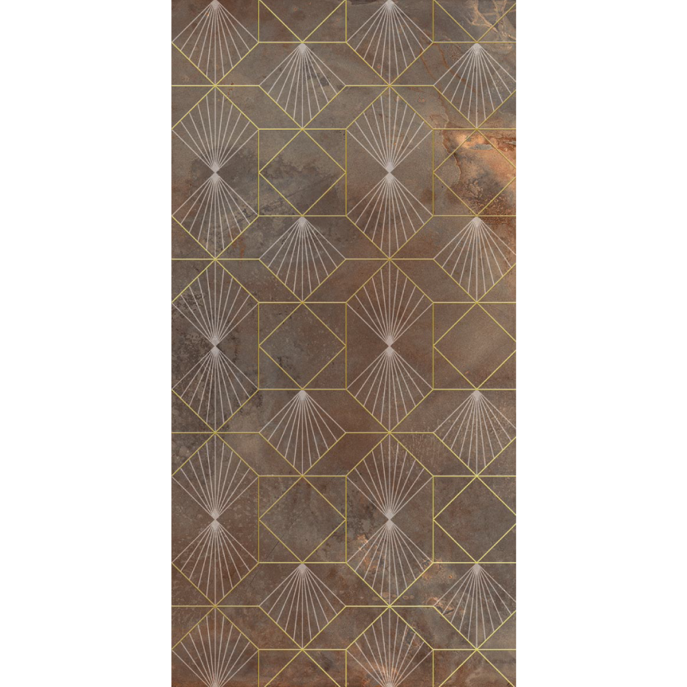 Picture of Kyalami 24"x48"Decoro Frame Copper Porcelain Tile