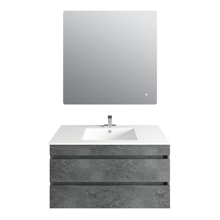 Picture of 36'' Glance Granite Vanity, Matt White Sink, Avenue Mirror