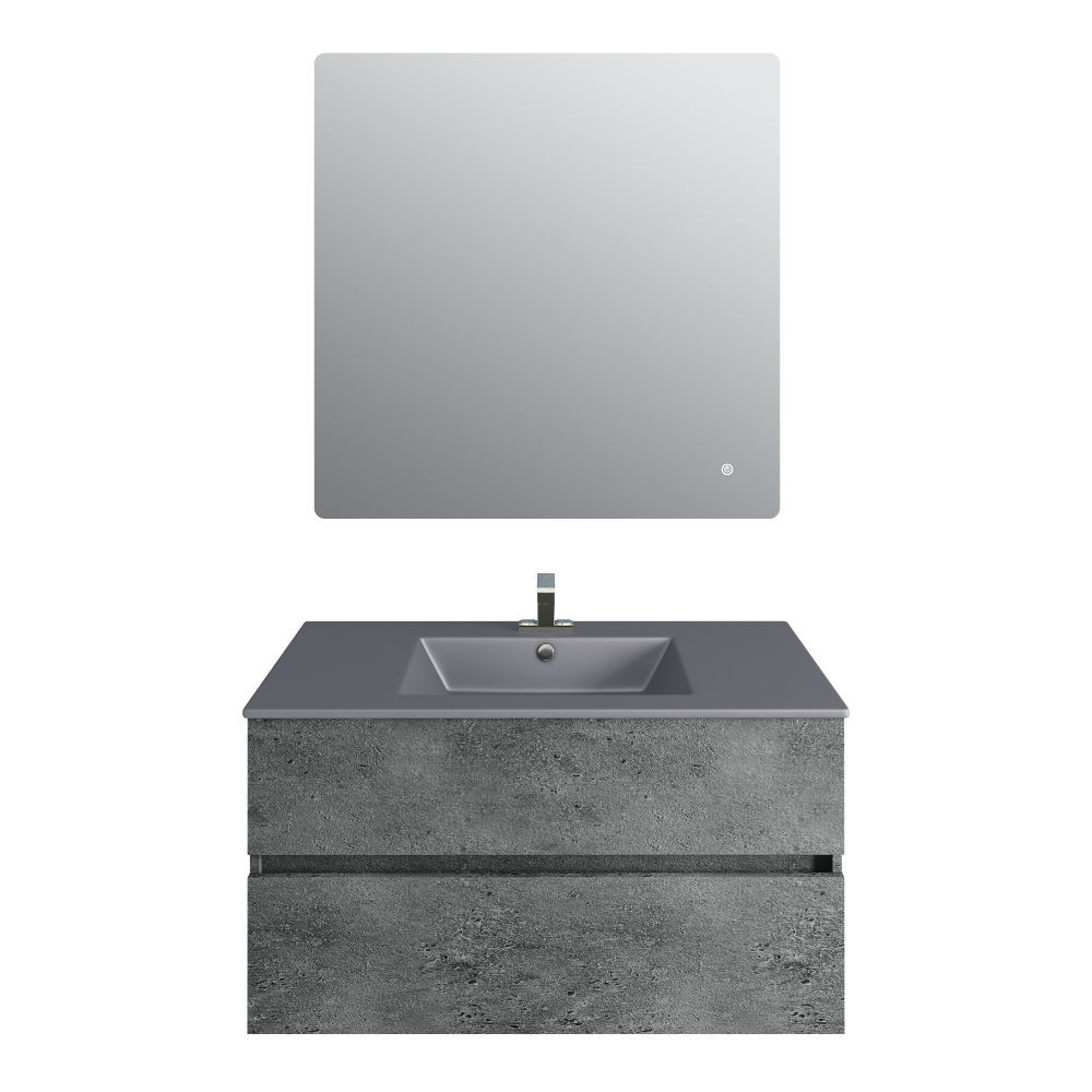 Picture of 36'' Concrete Gray Vanity, Matt Gray Sink, Avenue Mirror