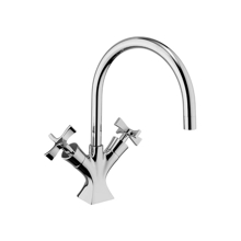Picture of Long Beach Matt Black Single Hole Basin Mixer with Waste