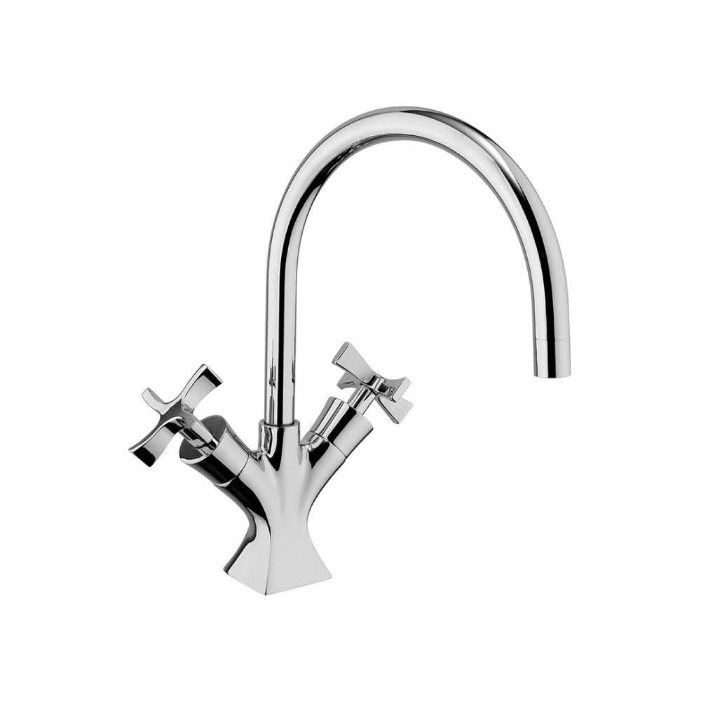 Picture of Long Beach Chrome Single Hole Basin Mixer with Waste