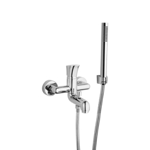 Picture of Interlagos Matt Black Single Lever Complete Bath Shower Mixer