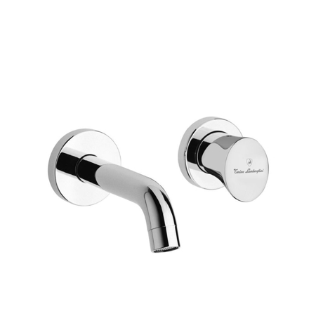 Interlagos Matt Black Single Lever Wall Mounted Mixer with Spout