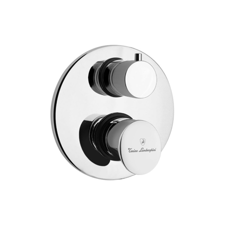 Interlagos Chrome Built-in Single Lever Bath Shower Mixer with 2 Way Rotary Diverter Valve