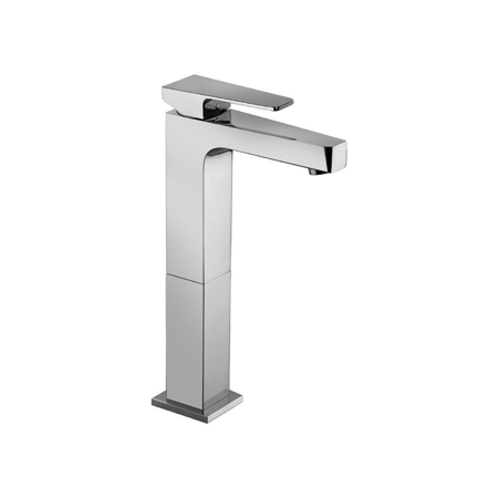 Montecarlo Chrome Single Lever High Basin Mixer, Automatic Waste without Overflow, Flexible Hoses