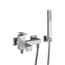 Picture of Suzuka Chrome External Bath Mixer with Automatic Diverter and Hand Shower, Adjustable