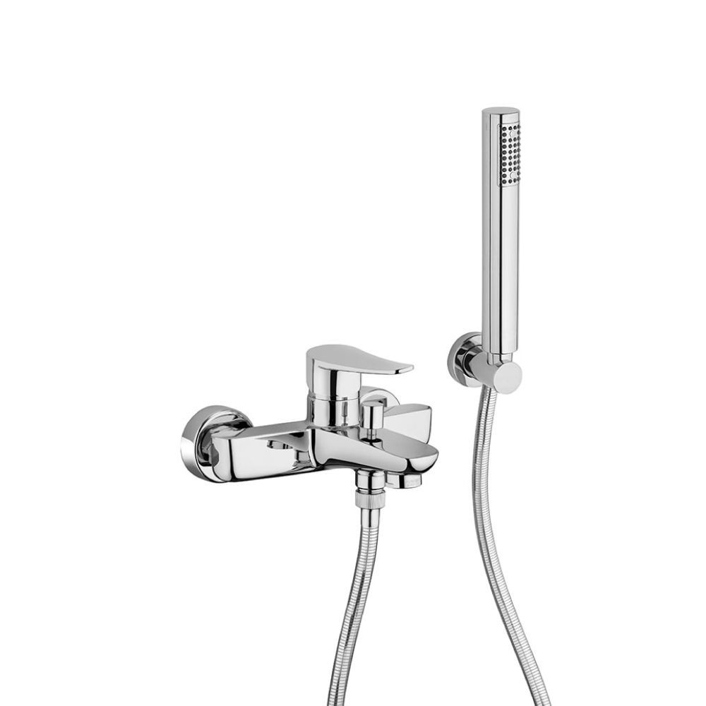 Picture of Sakhir Matt Black Single Lever Bath Shower Mixer with Adjustable Shower Kit