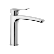 Picture of Sakhir Chrome Single Lever Basin Mixer with Long Spout and Pop-up Waste