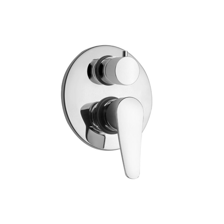 Sakhir Chrome Built-in Single Lever Bath Shower Mixer with 2 Way Rotary Diverter Valve