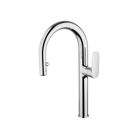 Spyder Chrome Single Lever Pull-out Kitchen Mixer with 2 Mode Spray