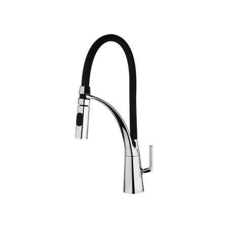 Tyre Chrome Single Lever Kitchen Mixer with Pull-out Spray