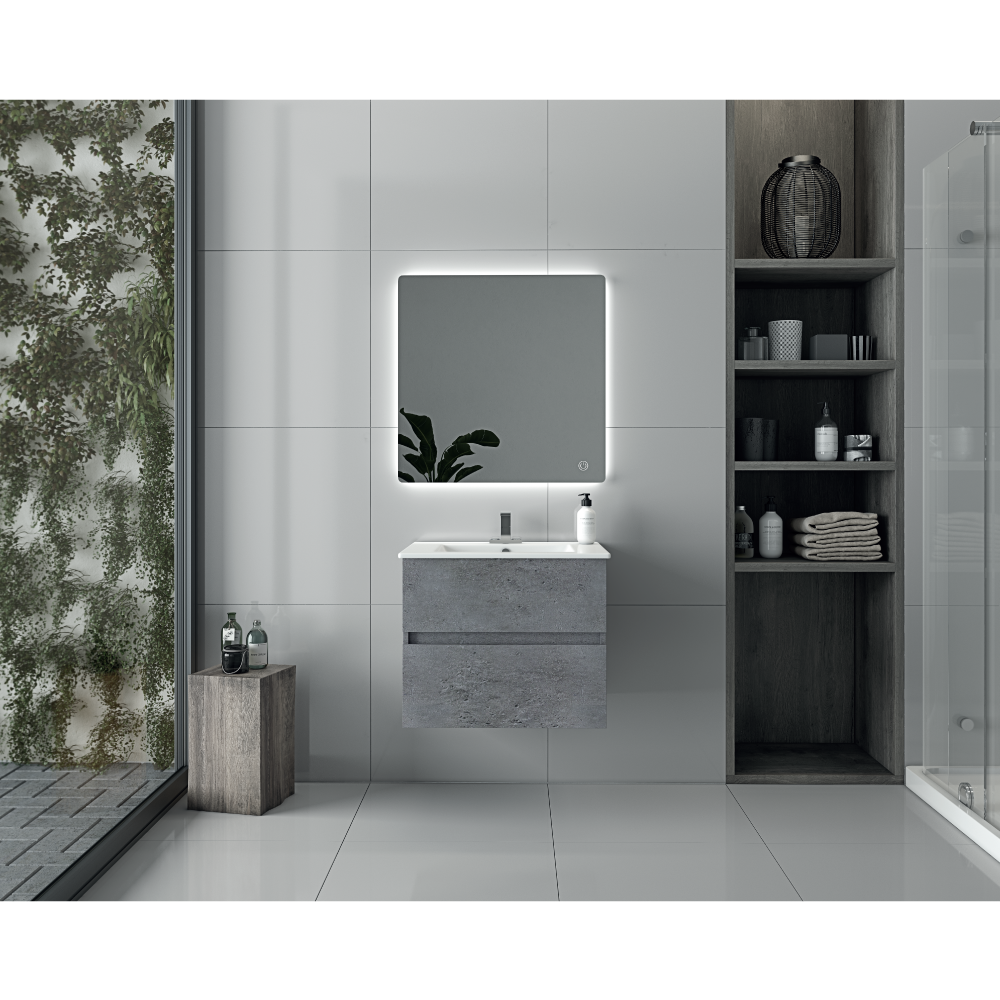 Picture of Concrete Gray Granite 24" Wall Hang Bathroom Vanity