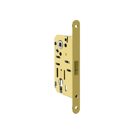 Silencio Magnetic Mortise Security Key Lock, Polished Brass