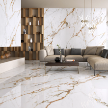 Picture of Calacatta Fire Gold 48" x 118" 1/4" Polished Porcelain Tile