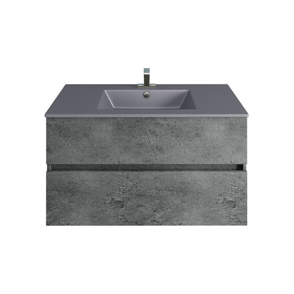 Picture of Concrete Gray Granite 36" Wall Hang Bathroom Vanity