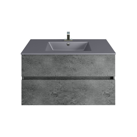 Concrete Gray Granite 36" Wall Hang Bathroom Vanity