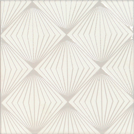 Royal White Swing 6" x 6" Glossy Porcelain Tile
