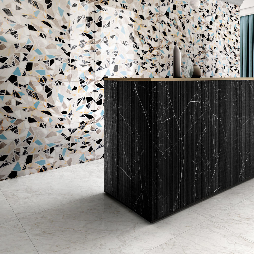 Valentino Porcelain Tile, Apuanian White 12