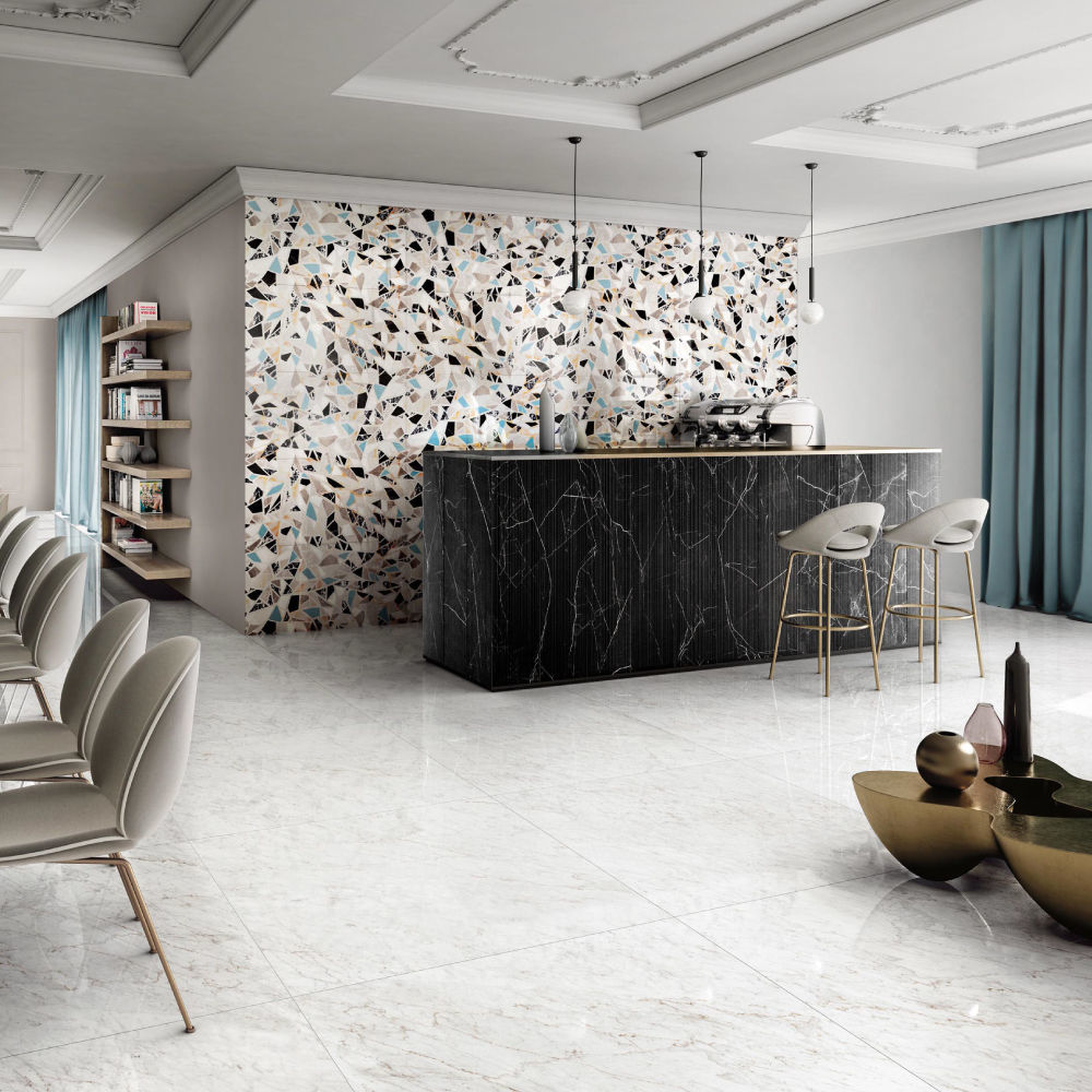 Valentino Porcelain Tile, Matt Velvet Apuanian White - | HINTEX