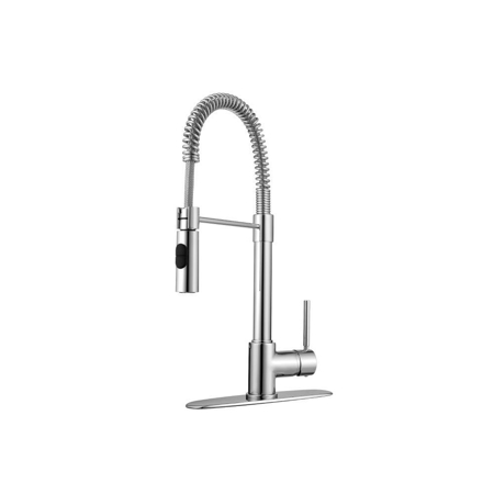 Single Handle Pull-out With silycon Spout And A Sprayer spout Rotates Chrome