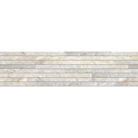 Rocks Silver White Mix Light Strip 6" x 24" Mosaic