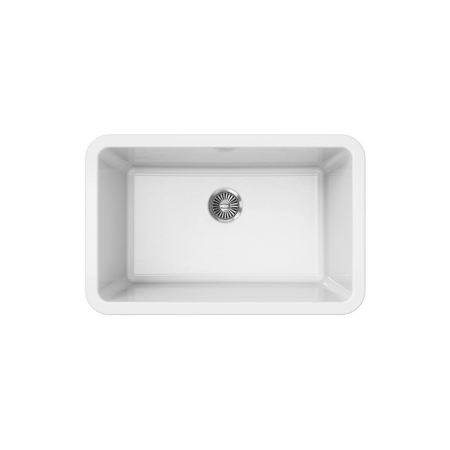 LaToscana 30'' Undermount or Drop-in Fireclay Sink in white