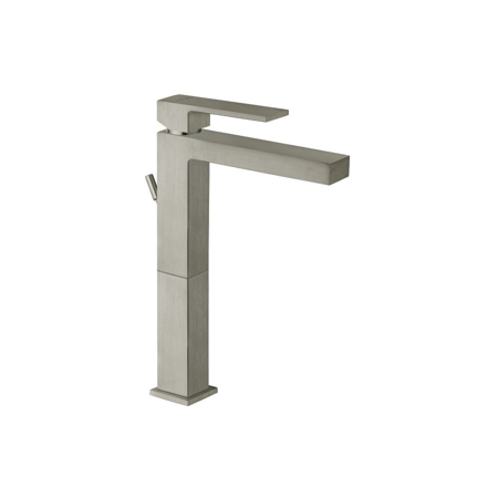 Quadro Single Handle Tall Lavatory Faucet With Lever Handle Brushed Nickel
