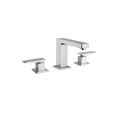 Quadro Widespread Lavatory Faucet With Lever Handles Chrome
