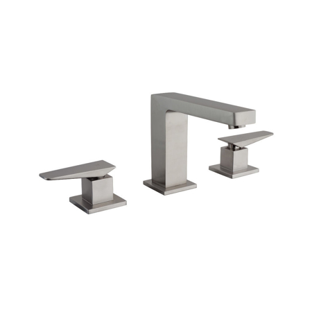 Quadro Widespread Lavatory Faucet With Lever Handles Brushed Nickel