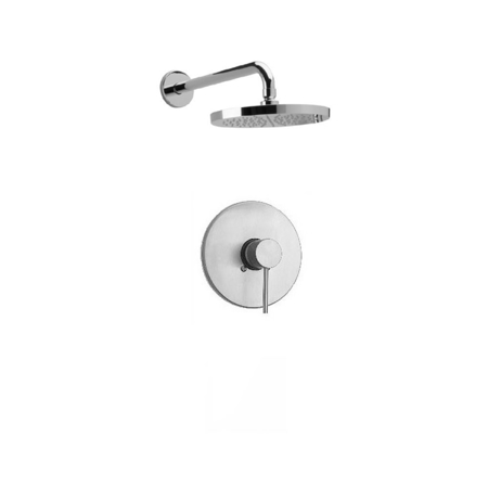 Oden Thermostatic Shower With 3/4" Ceramic Disc Volume Control, 3-Way Diverter and 3 Body Jets in Chrome