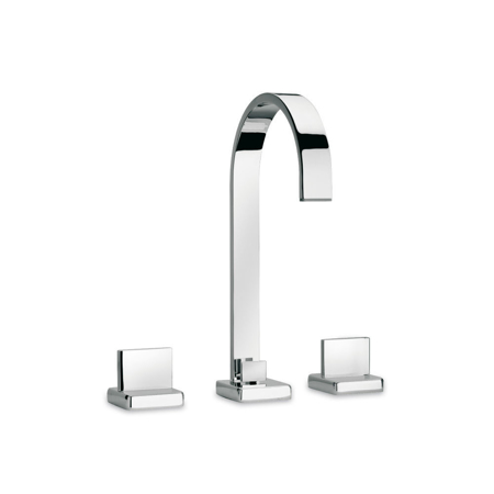 Galene widespread lavatory faucet with lever handles in Chrome