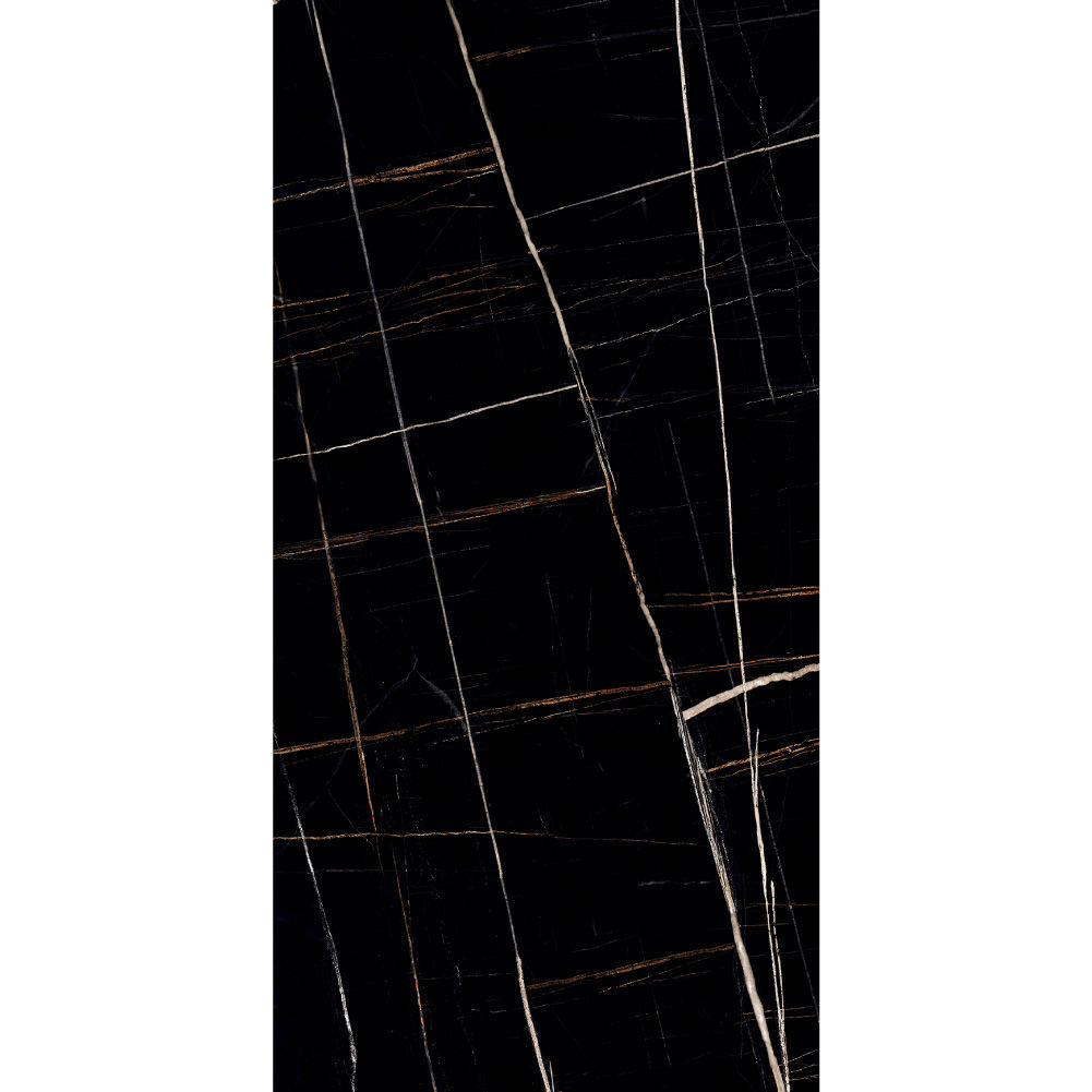 Sahara Noir 48'' x 48'' Glossy Porcelain Tile - | HINTEX | Home