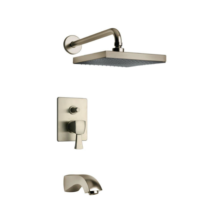 Vellamo Thermostatic Shower With 3/4" Ceramic Disc Valve in Brushed Nickel