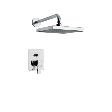 Vellamo Thermostatic Shower With 3/4" Ceramic Disc Volume Control, 3-Way Diverter and Slide Bar in Chrome