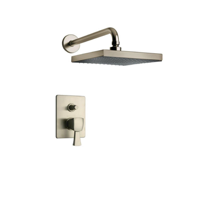 Vellamo Thermostatic Shower With 3/4" Ceramic Disc Volume Control, 3-Way Diverter and Slide Bar in Brushed Nickel