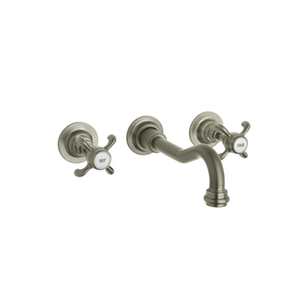 Ceto  wall mount lavatory faucet Brushed Nickel