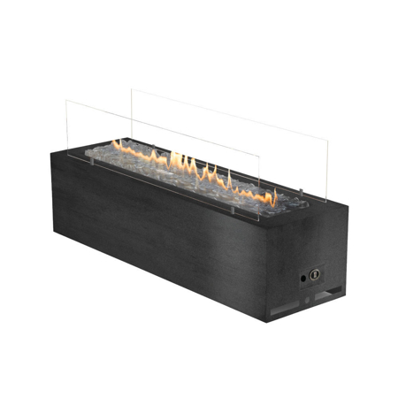 Modern Galio Black Manual Outdoor Gas Fireplace