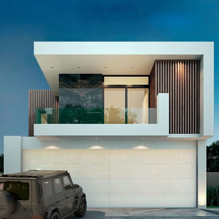 Frameless Glass Garage Door Moderno Arctic White 16' x 7'