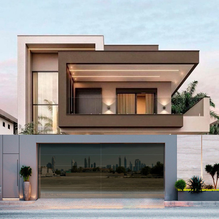 Frameless Glass Garage Door Moderno Bronze 16' x 7'