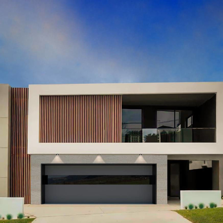 Contemporary Garage Door Titan Grey 8' x 8'