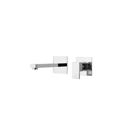 Quadro Single-lever Wall Mounted Mixer With Plate Chrome