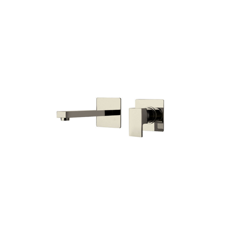 Quadro Single-lever Wall Mounted Mixer With Plate Brushed Nickel