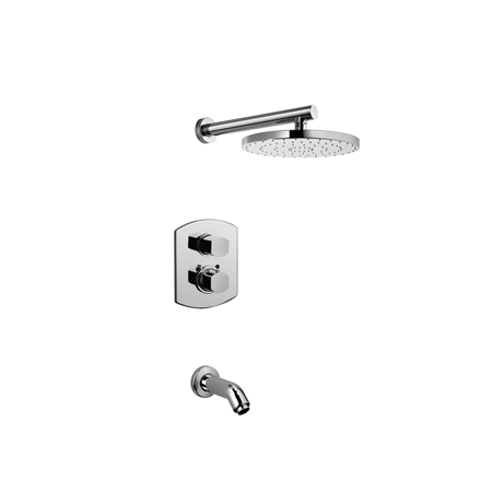 Galene Thermostatic Shower With 2-Way Diverter Volume Control and Slide Bar in Chrome