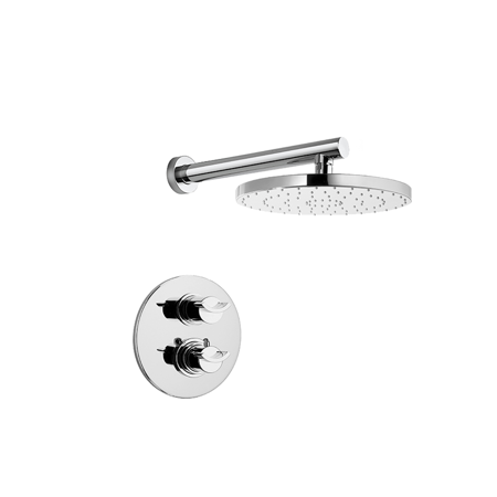 Danu Thermostatic Shower With 2-Way Diverter Volume Control and Slide Bar in Brushed Nickelshow