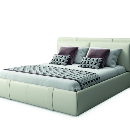 Donovan King bed, Cushions Leather BASIC
