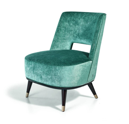 Liam Armchair, External Backrest Upholstery Leather Premium