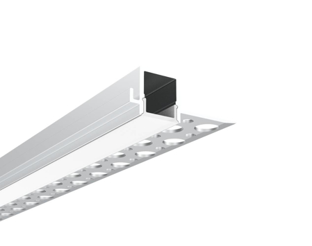 Drywall Single Wing plaster in LED Aluminum Profile, 8,2ft/pcs, silver