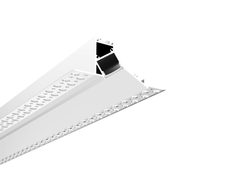Wall washing Drywall Aluminum LED profile, 6,56ft/pcs, white