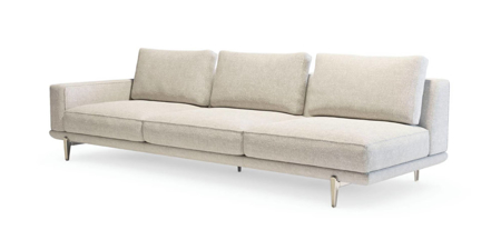 Milton MIT02 Side Unit Large Sofa Ottoman Right or Left Frame Leather Basic